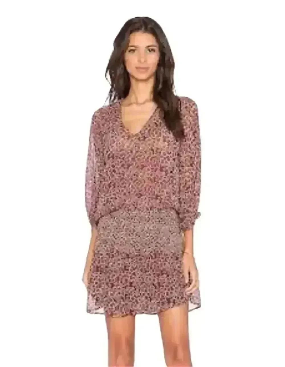 ULLA JOHNSON Samira Dress in Bordeaux Size 2